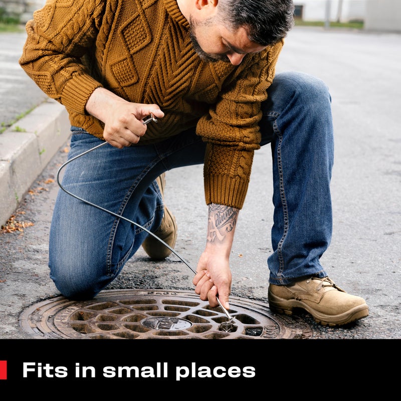 NoCry مجموعة أدوات التقاط NoCry المتميزة - تشمل جهاز التقاط مرن بطول 36 بوصة وعصا التقاط مغناطيسية قابلة للتمديد بقوة سحب 16 رطل - طلاء زنك مضاد للصدأ - Image 5